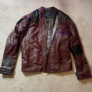 Starlord style leather moto jacket.